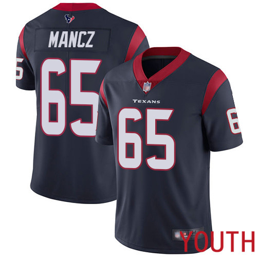 Houston Texans Limited Navy Blue Youth Greg Mancz Home Jersey NFL Football #65 Vapor Untouchable->youth nfl jersey->Youth Jersey